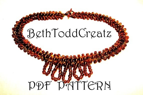 INSTANT Download Beaded Necklace PDF Knitting Pattern by BethToddCreatz Patterns on Etsy