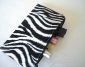 Zebra Print Zipper Pouch, Cosmetic Bag, Pencil Case