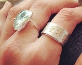 Mens Arrow Ring Hammered Aluminum Silver Band Ring
