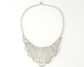 Glamorous Bridal Rhinestone Bib Neckline