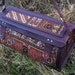 Travelling carpet bag antique shiraz rug