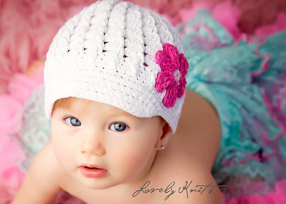 Crochet Baby Hat, newborn hat, kids hat, crochet newsboy hat, hat for girls