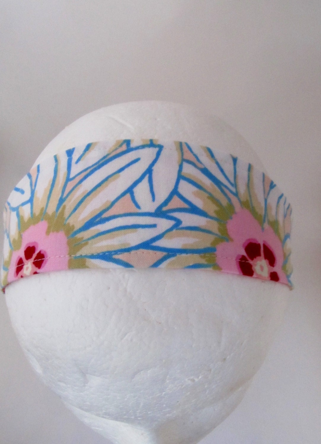 Reversible Headband Pastel Daisy and Bubblegum