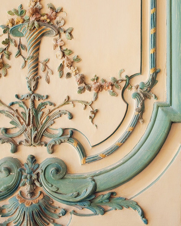 Rococo - Versailles Door, Paris Photograph, Pastel, Shabby Chic, Romantic, Wedding Decor, Mother's Day, Baby Blue, Spring Home Deco