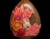 Roses and Posies Fairy Lady Face BEAD Mookaite & Polymer Clay face BEAD