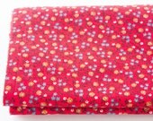 vintage floral on red