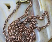 Ready chain..perfect vintage ginger  brass cable chain ready to go..24 inch chain.