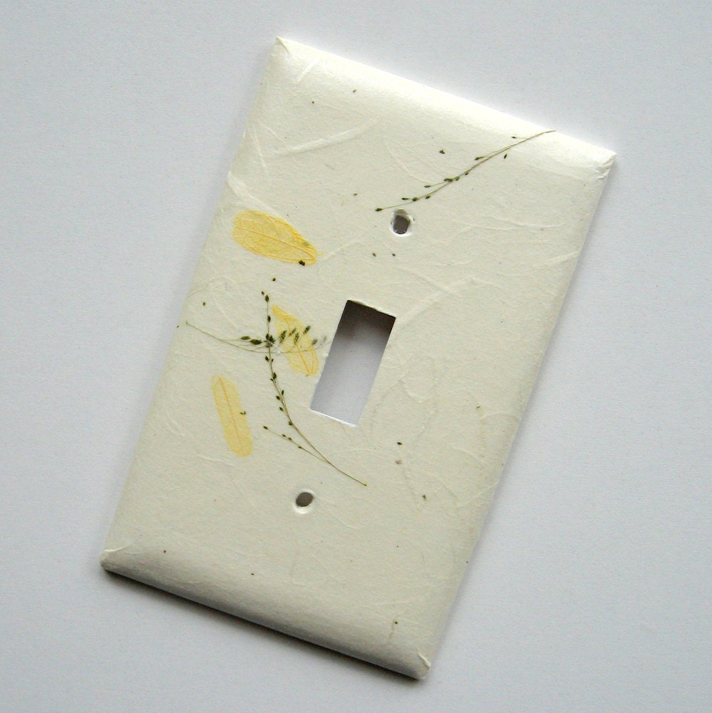 Yellow Tamarind Leaves Nature Switch Plate