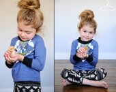 denim coloured milkshake print baby sweatshirt