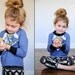 denim coloured milkshake print baby sweatshirt