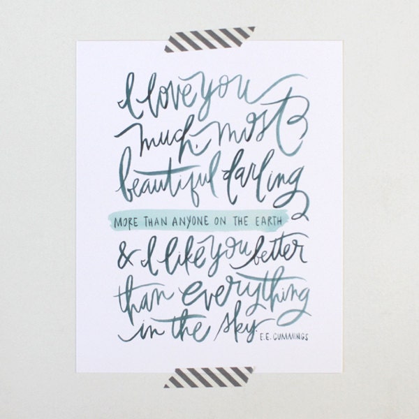 8x10 / ee cummings quote