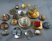 Big Lot of Vintage Metal Buttons Flowers Deco Filigree & BeJeweled