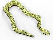 catnip snake - green white spotted - cat toy