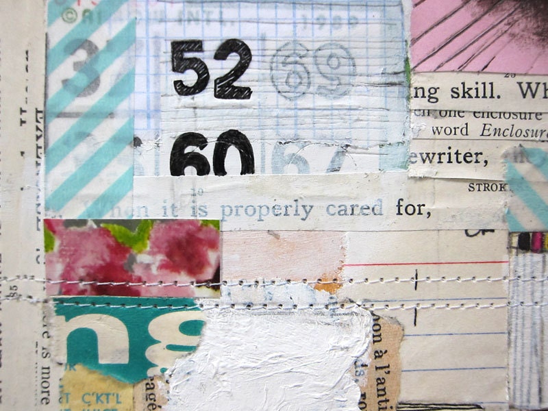 Original Mixed Media Art Abstract Collage - Properly Cared For