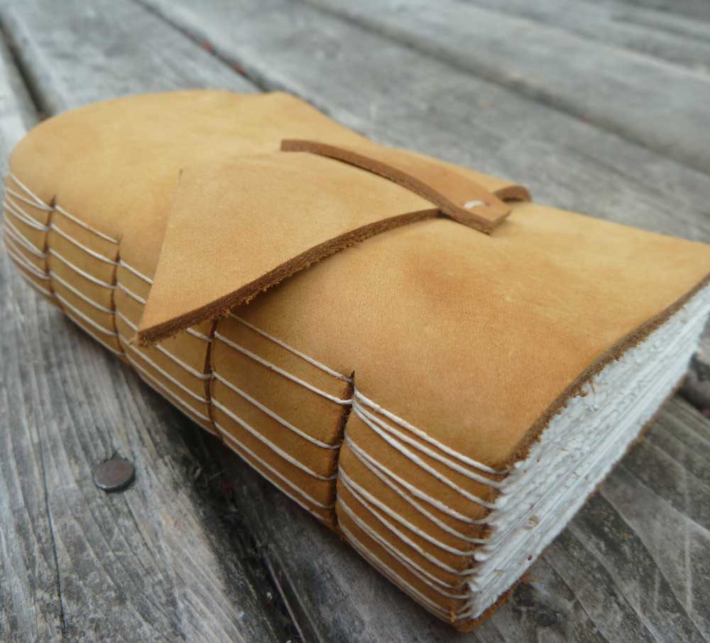 Small Chunky Journal, sandy brown suede