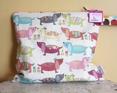 Wet Bag wetbag Diaper Bag - puppy dog ICKY Bag by PETUNIAS - swim cloth diaper accessories zipper shower gift newborn baby child kids summer