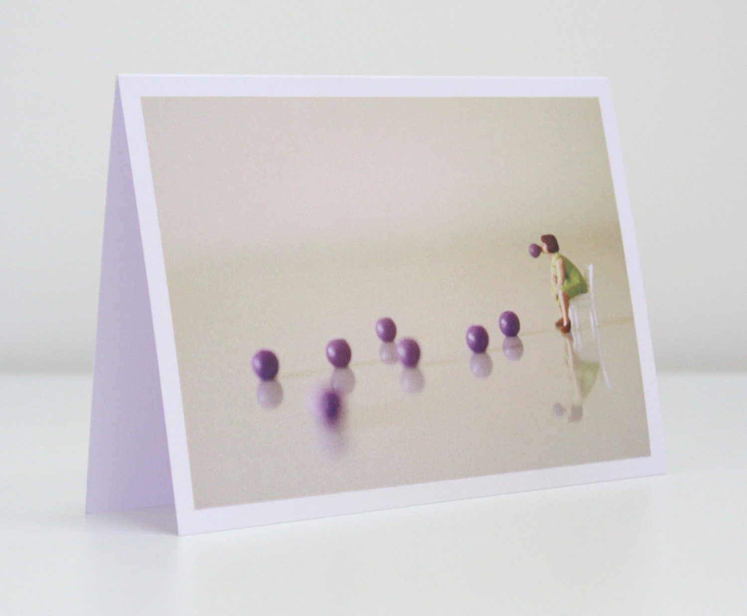028 - blowing bubbles - greeting card