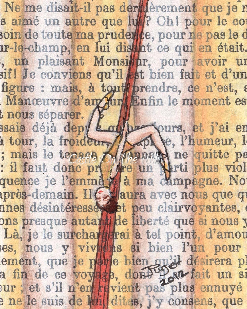 Paris, 1930 - Christianne Flies Through The Air On Aerial Silk... 8 x 10 print