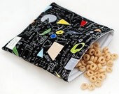 Math Lesson - Medium Reusable Sandwich Bag from green by mamamade