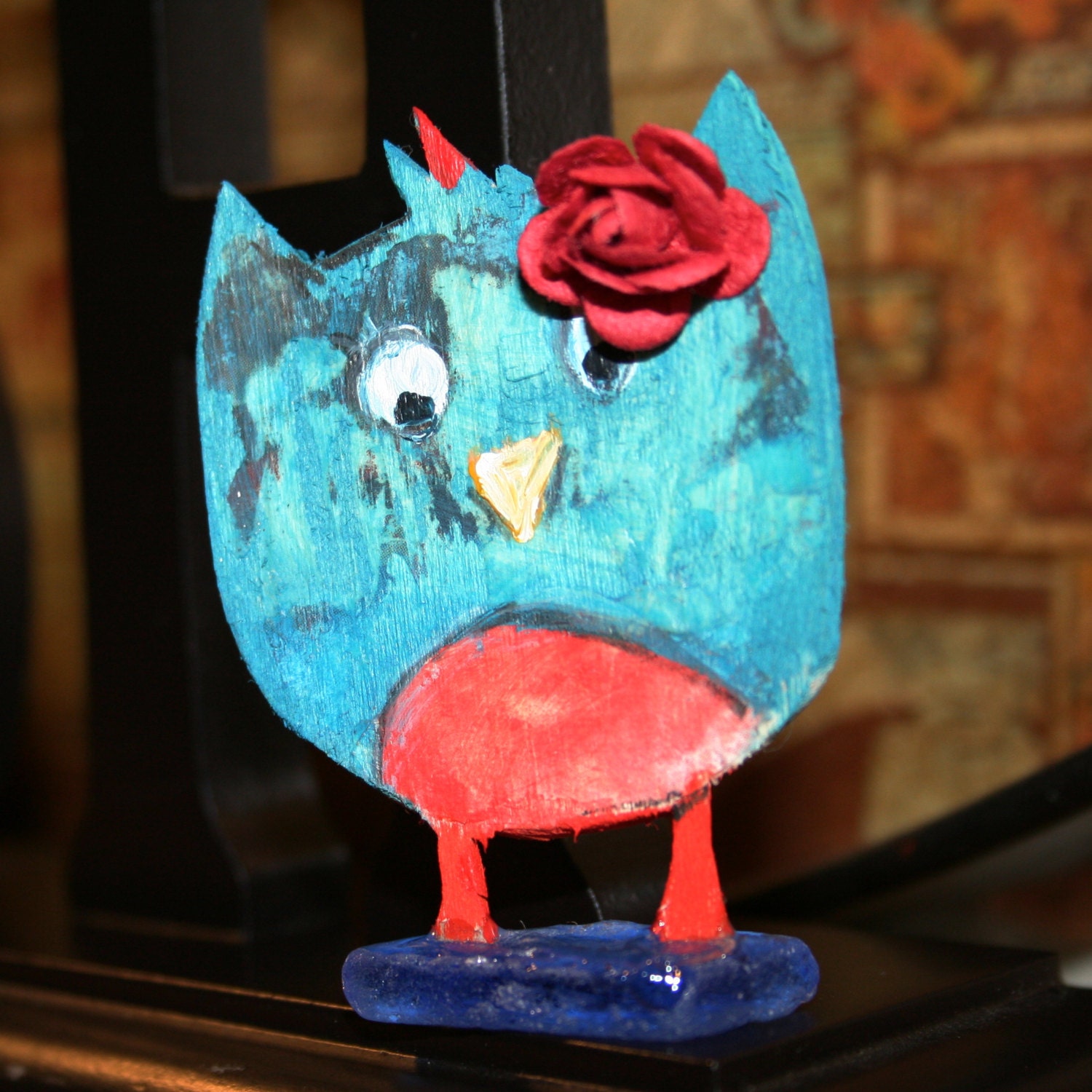 Love Will Always Find You - HopeBird - Carved Wood Mixed Media Art