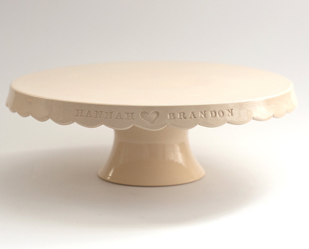 Personalized Wedding Cake Stand - 10 inch - color options