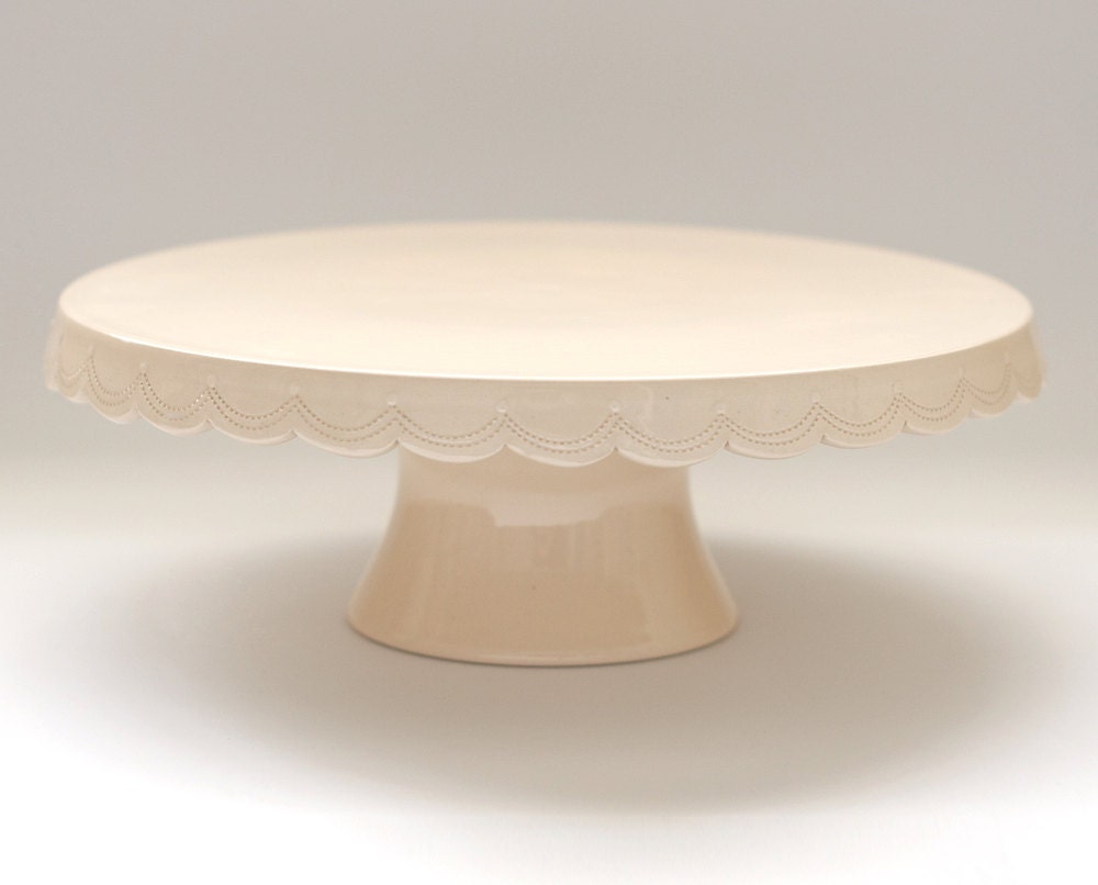 Stitch Cake Stand - 10 inch - Cream