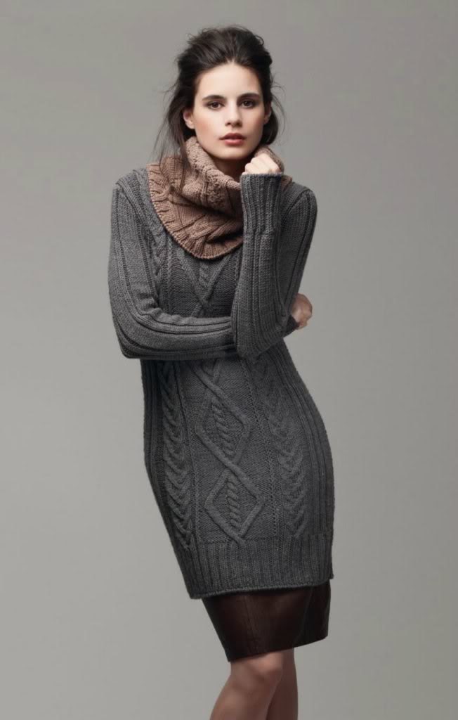 Hand knit Long  Dress with Cabled Pattern  from Alpaca/  Merino/Wool  Yarn .Made to order