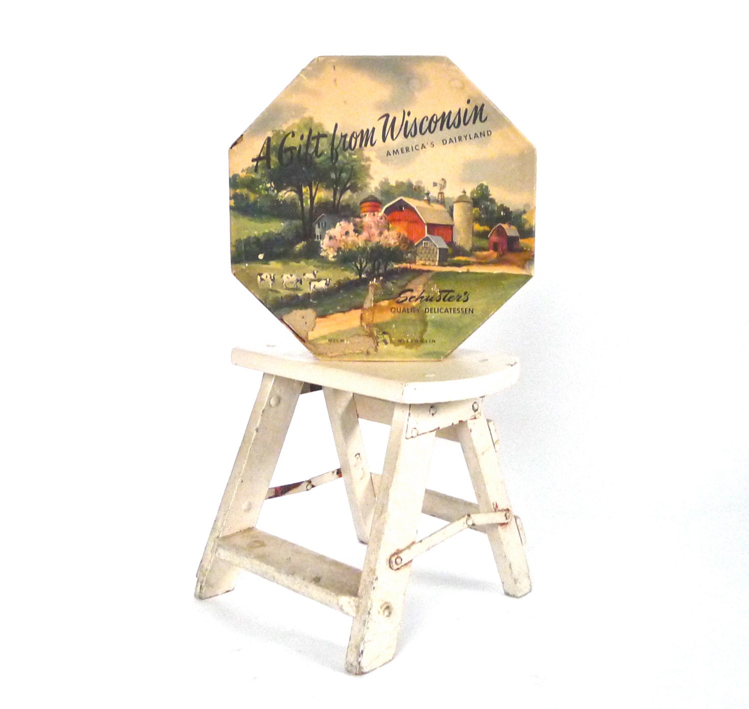 Schuster's Delicatessen Wisconsin Advertising Pictorial Gift Box