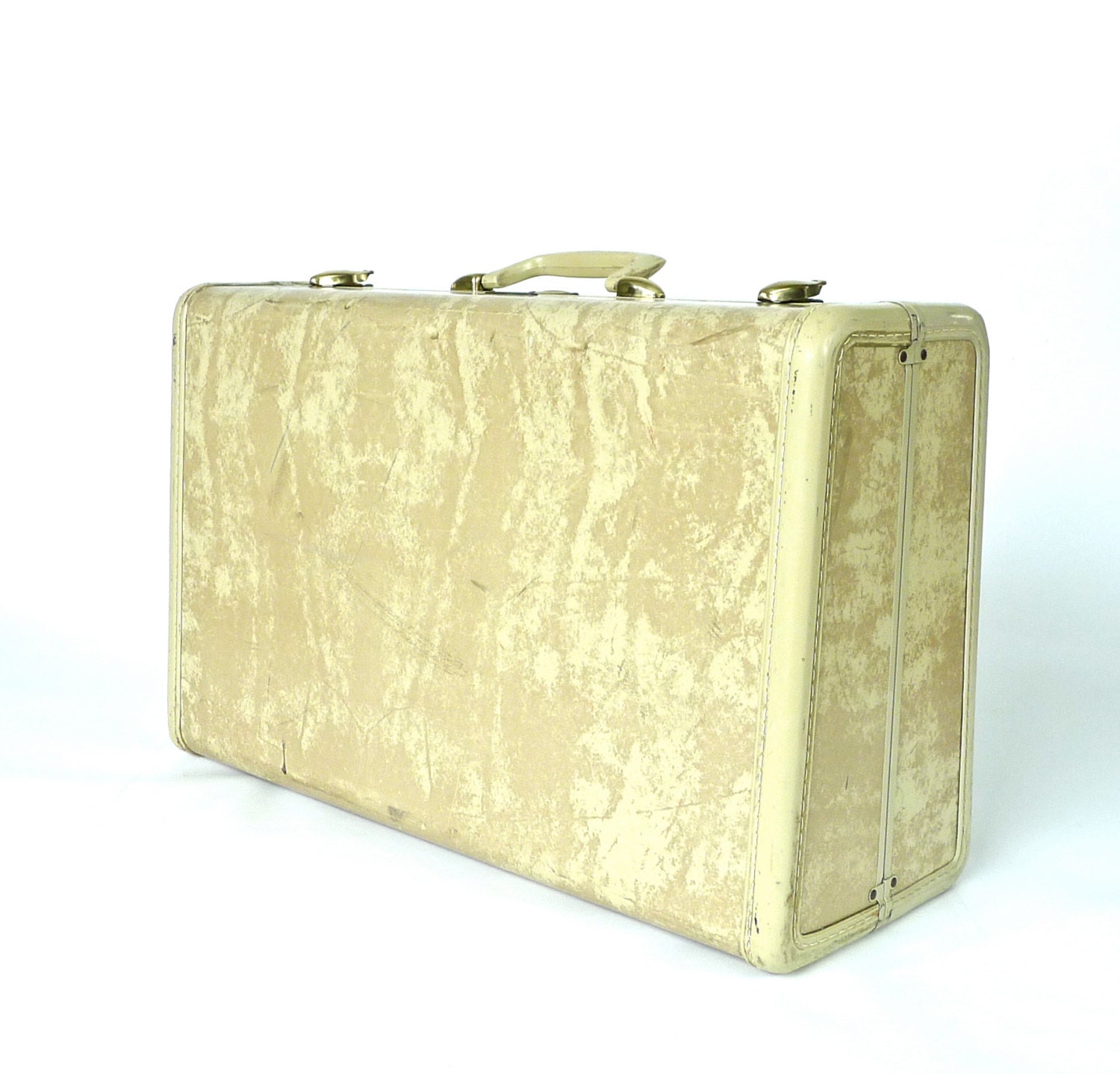 Ivory Marbled Samsonite Mid-Size Suitcase - marybethhale
