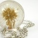 Dandelion Season Has Started, Large Resin Round with Full Dandelion and Sterling Silver Chain, Dandelion Pendant