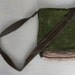 Stylish Brown Green Messenger Shoulder Felted Bag -- Hand felted wool -- Wearable Art - OOAK