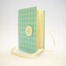 Writing notebook journal with lined paper  - white blue bright - Personal fabric diary - blank book- pregnancy journal
