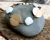 inhale exhale . a hand stamped soul mantra bracelet