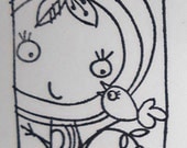 UM Bird in a Happy Tree Rubber Stamp