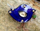 Tiny BIRD'S EYE VIEW Brooch or Necklace