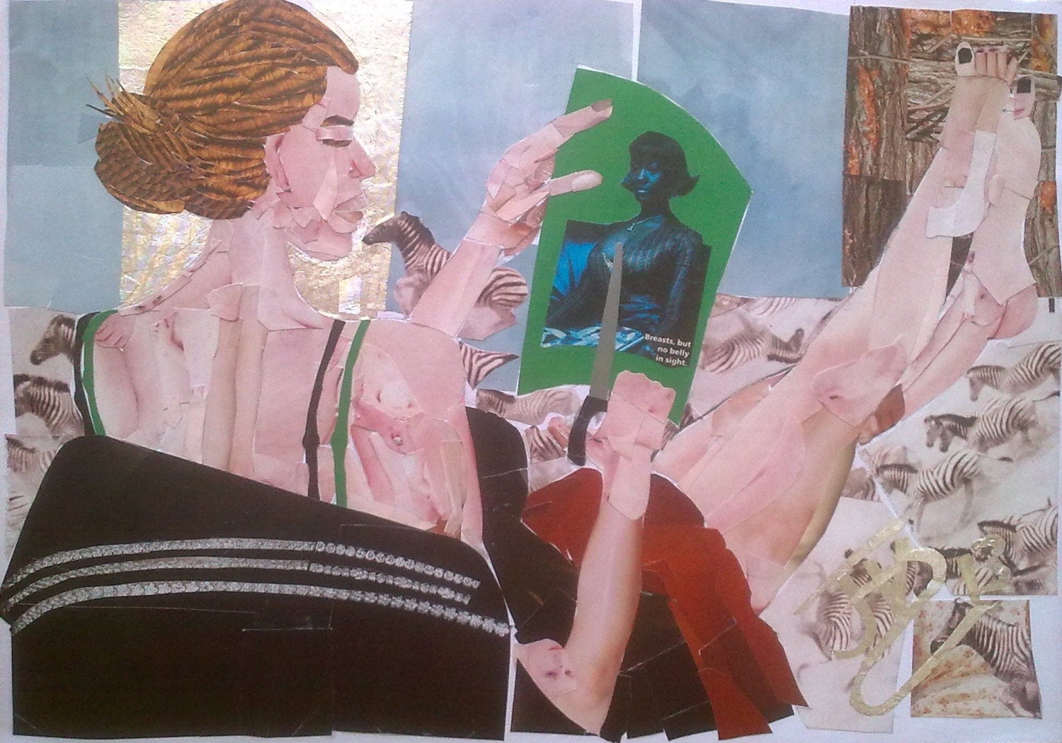 Original Paper Collage - art catalogue collage - Collage of Sal Collaging