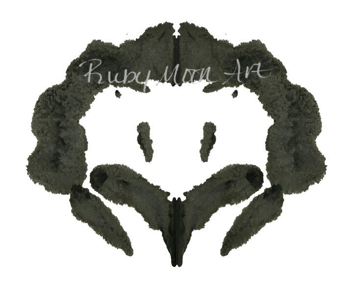 Rorschach Ink Blot Art print 8x10 no 25