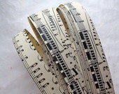 Moravian Star Paper Strips Vintage Music DIY (50 strips, 3/4 inch wide)