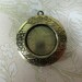 8 18mm round bezel brass locket pendant charms, 31mm