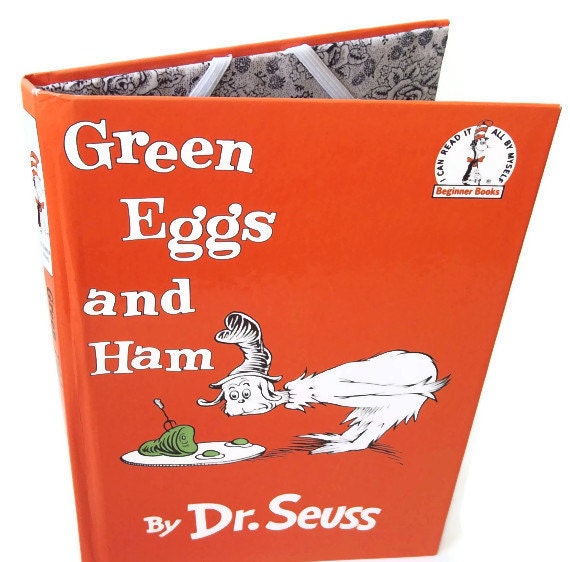 Ereader Cover for Kindle, Kobo, Nook or IPad Mini Cover - Dr. Seuss Green Eggs and Ham Book - Gadget Tablet Device Cover - retrograndma