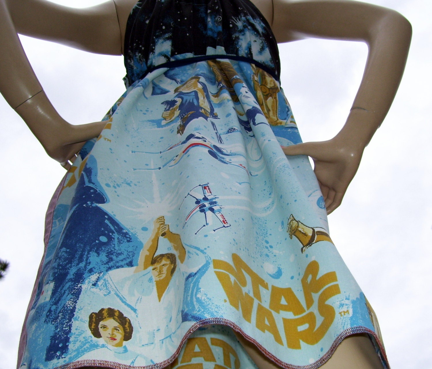 Star Wars OOAK Dress Upcycled 1977 Galaxy Geeks Unite Adult Medium to Plus size Custom Made 4 You