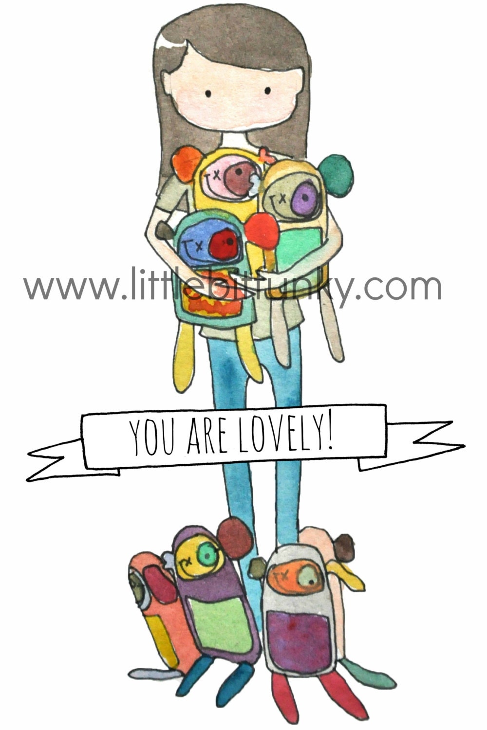 you are (lovely).  a darling art print.
