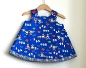 Dutch Pastoral baby, toddler, girls children's dress - sizes newborn, 3m, 6m, 12m, 18m, 2t, 3t, 4t, 5, 6