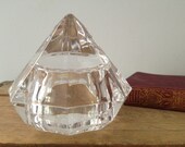 Glass Paper Weight - Pyramid  Diamond - Office Decor - Industrial Decor Fathers Day Gift