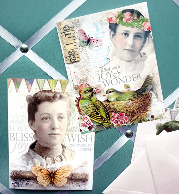 The May Queens - Set of 4 Blank Greeting Cards