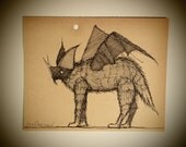 Original Drawing - Bat Creature