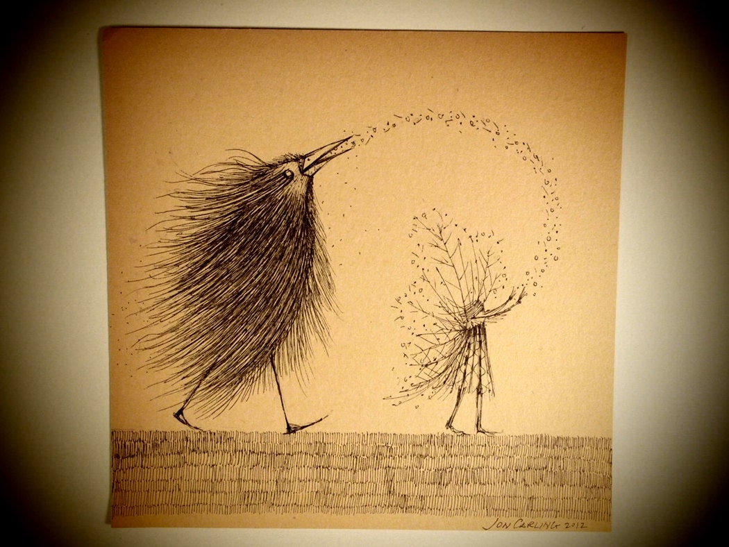 Original Drawing - Bird Feeder