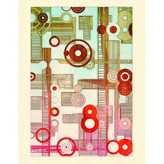 Abstract Modern Art Printable Print 8.5x11: Scattered