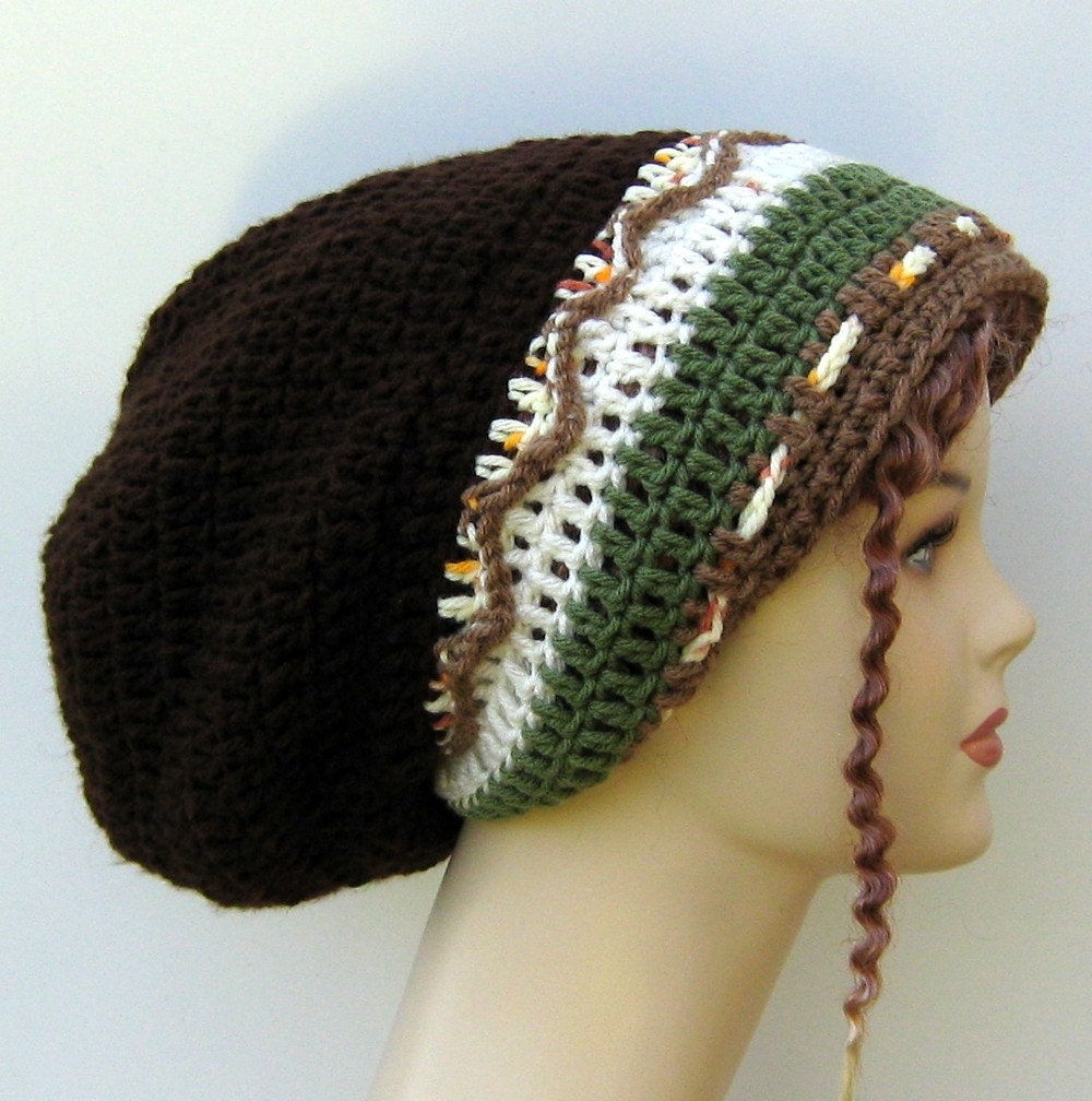 Long sock snood tam dreadlock beanie rasta dread tam super slouchy hat OOAK