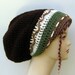 Long sock snood tam dreadlock beanie rasta dread tam super slouchy hat OOAK